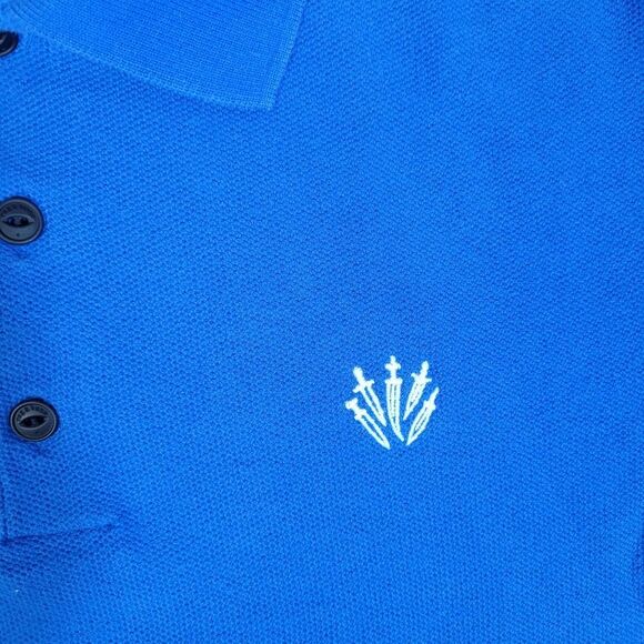 Rag & Bone Harvey Men's Shirt Size M Azzure Blue Pique Polo Short Sleeve Rare - Picture 4 of 13